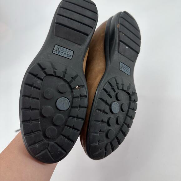 Cole Haan Mardi Brown Distress Leather Waterproof High Boots Lace Up 5.5 B - Picture 6 of 7